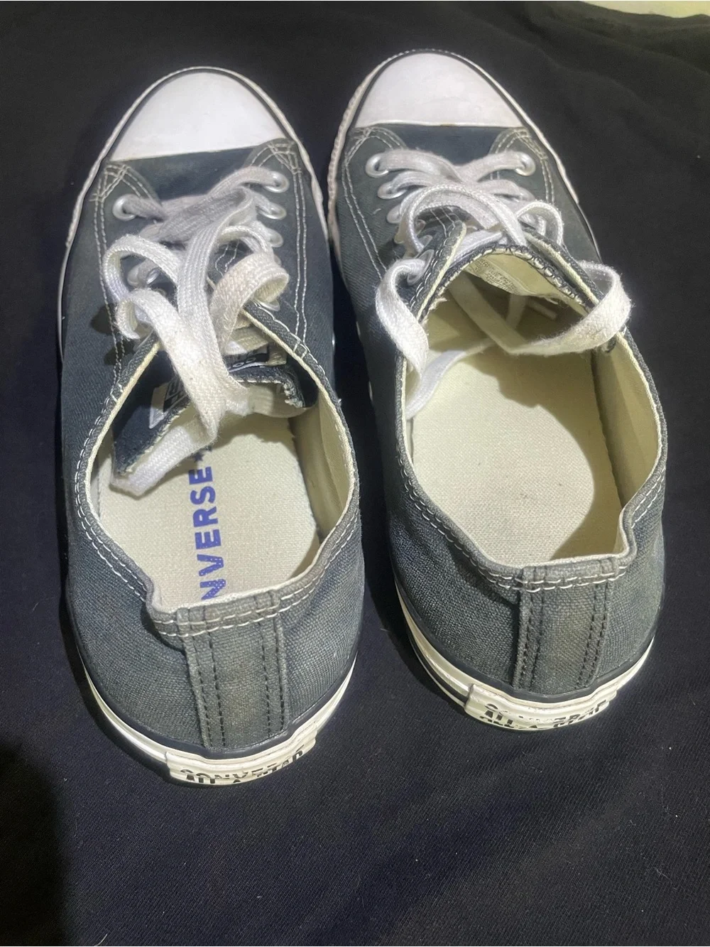 Converse Low-Top Kids Sneakers in Dark Gray with White Accents